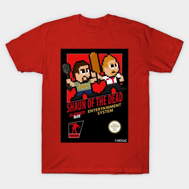 Shaun of the Dead retro 8-bit gaming T-Shirt by WithoutYourHead